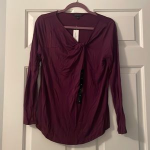 Maroon long sleeve top